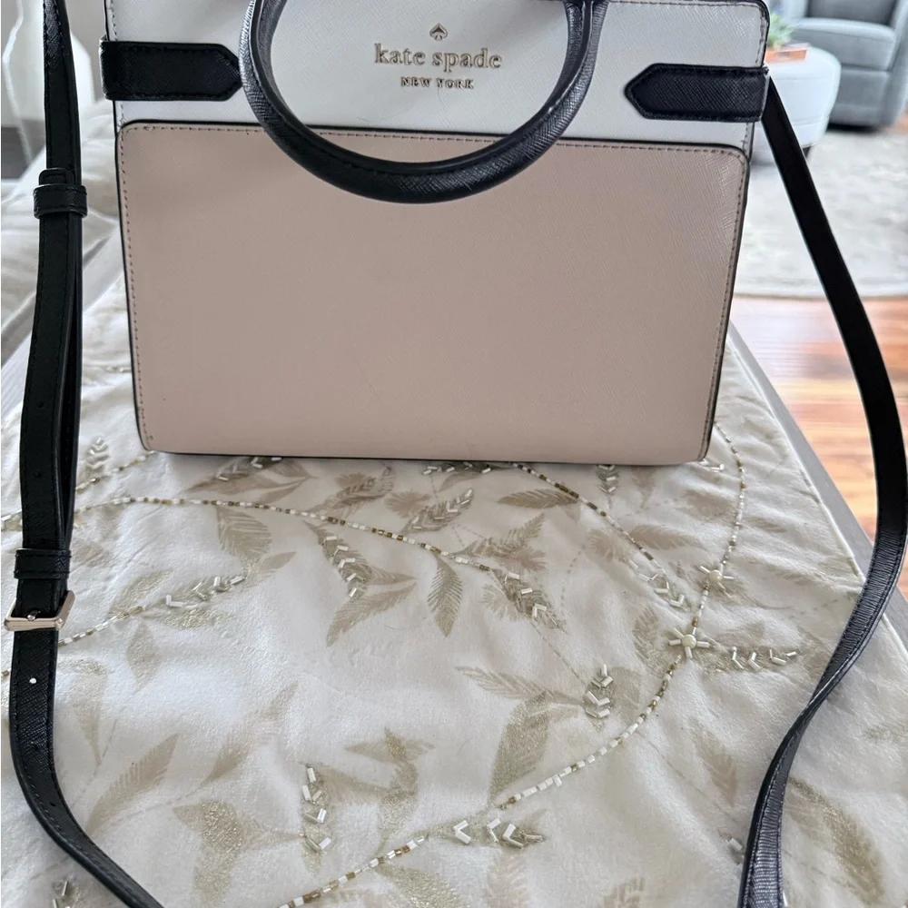 Kate Spade New York | Blush Nude Colorblock Leather Satchel - Picture 2 of 10